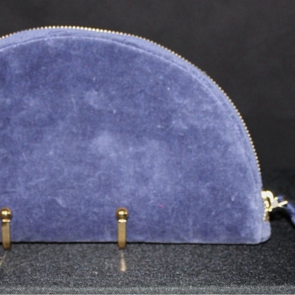Embroidered Blue Anthropologie Velvet Clutch - Picture 4 of 7